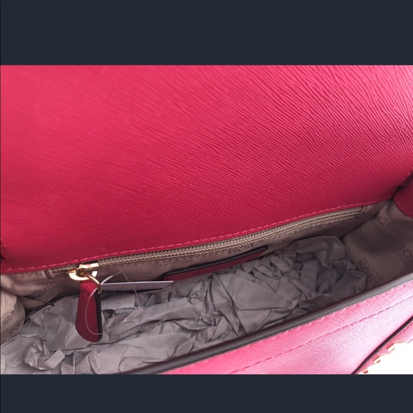 NWT Michael Kors Stud Medium Satchel Ultra Pink - Picture 7 of 8